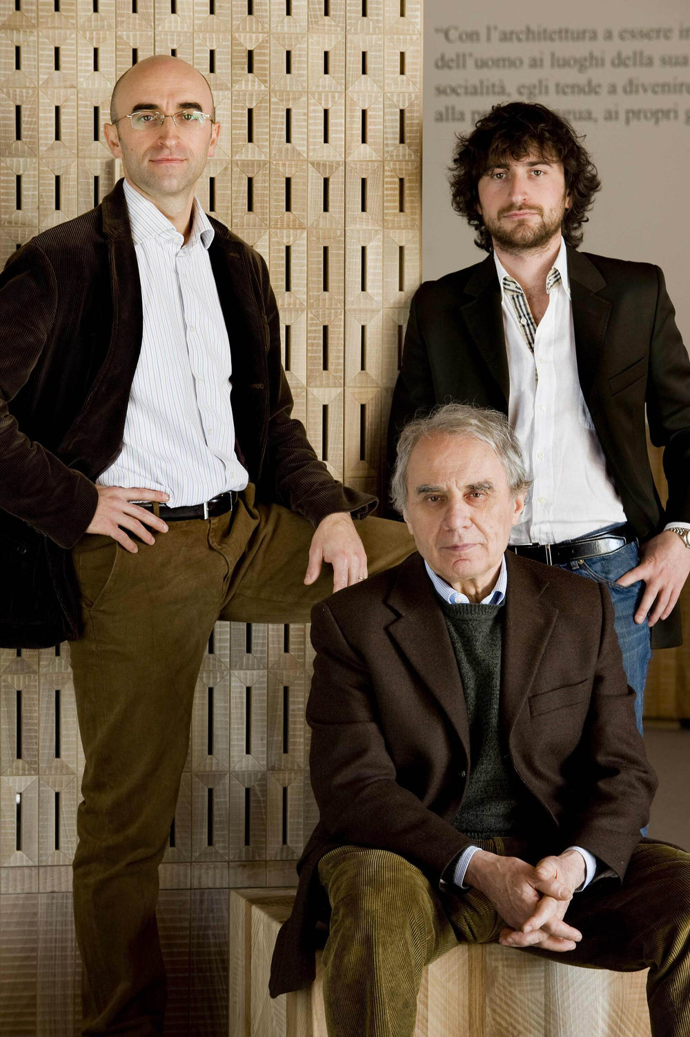 Giuseppe Rivadossi and his sons Emanuele and Clemente