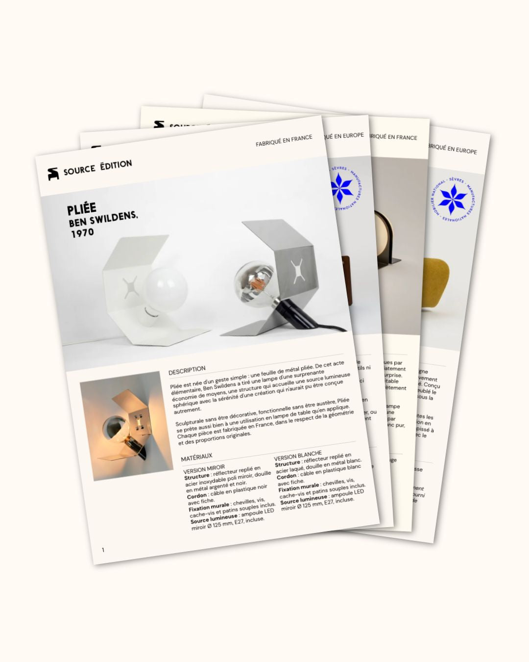 Image showing the differents datasheets of the Source Edition products