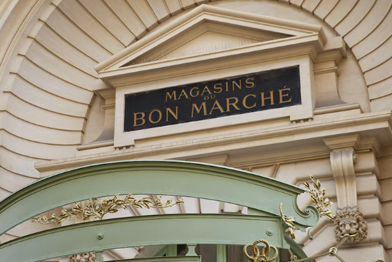 Facade of Le Bon Marché Rive Gauche in Paris