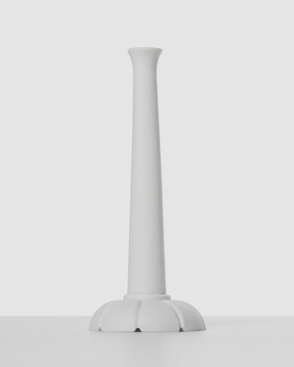 Miniflore No.2 unglazed porcelain minimalist vase, front view
