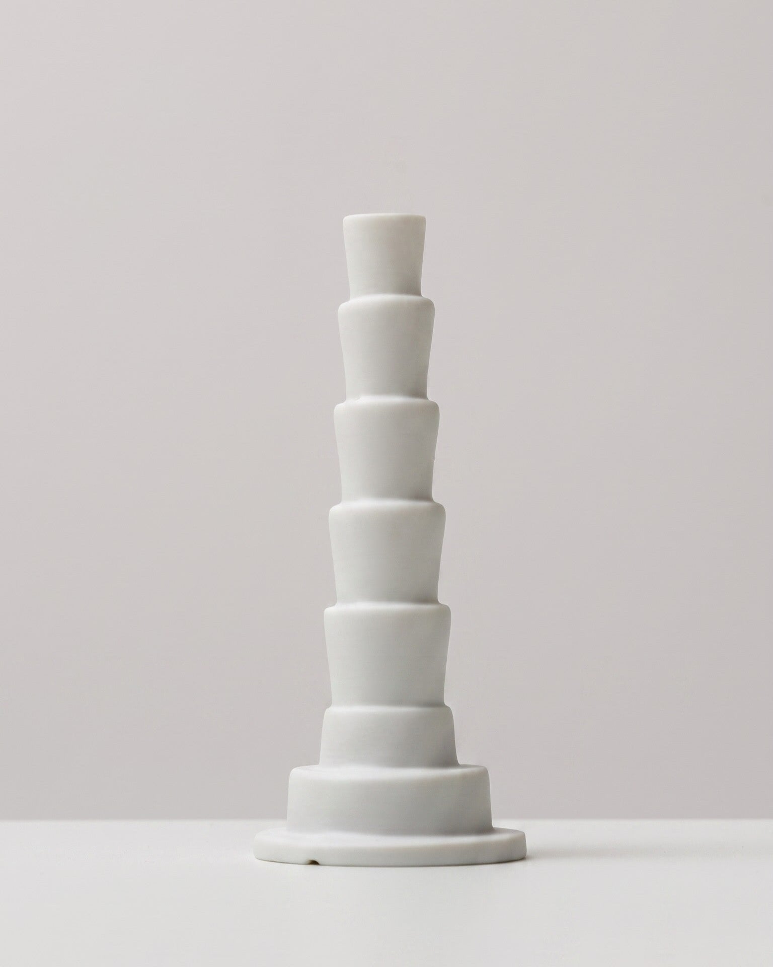 Miniflore No.1, minimalist unglazed porcelain vase by Claude Courtecuisse (1970)